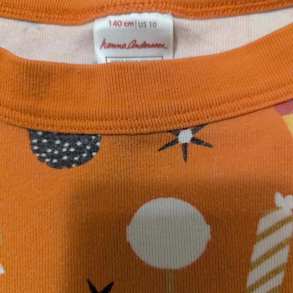 Hanna Andersson Orange Halloween Pajama Set - Picture 3 of 3